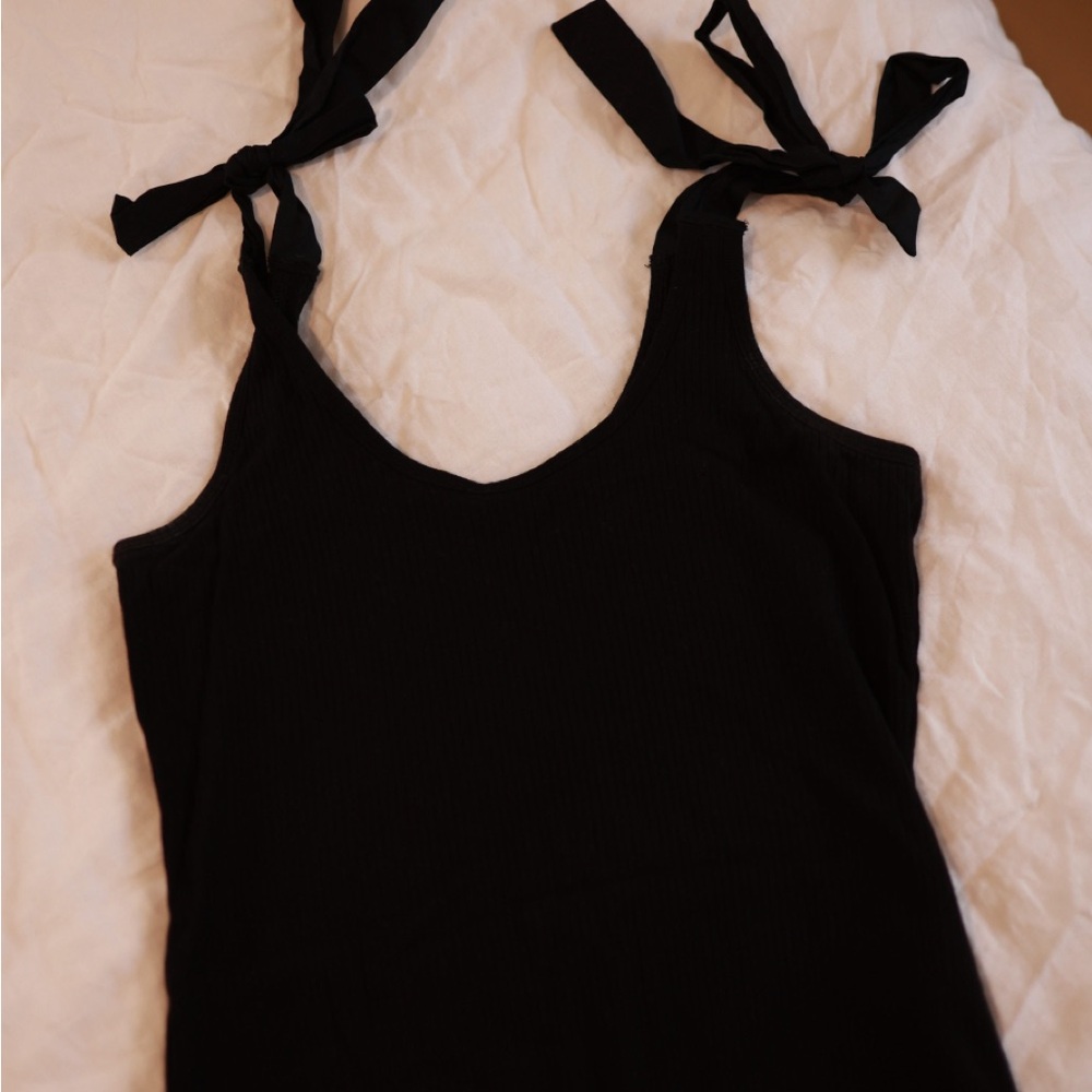 Old Navy Black Bow Straps Bodysuit